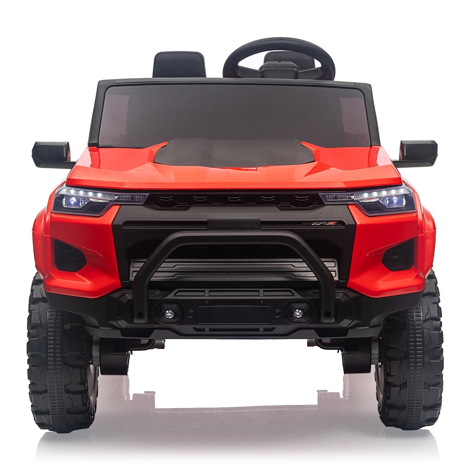 Garvee Ride - P Series: 24V Kids Ride On Car 2 Seater Electric Ride On Toy for Toddlers Battery Powered Truck Car With Remote Control, Battery Display, Handle, Trunk, LED Lights, Music (Red)