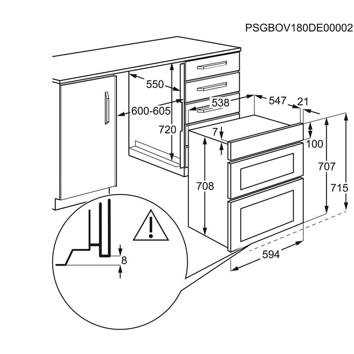 AEG 6000 Series DUB535060M Sround Cook Built Under Electric Double Oven in Stainless Steel