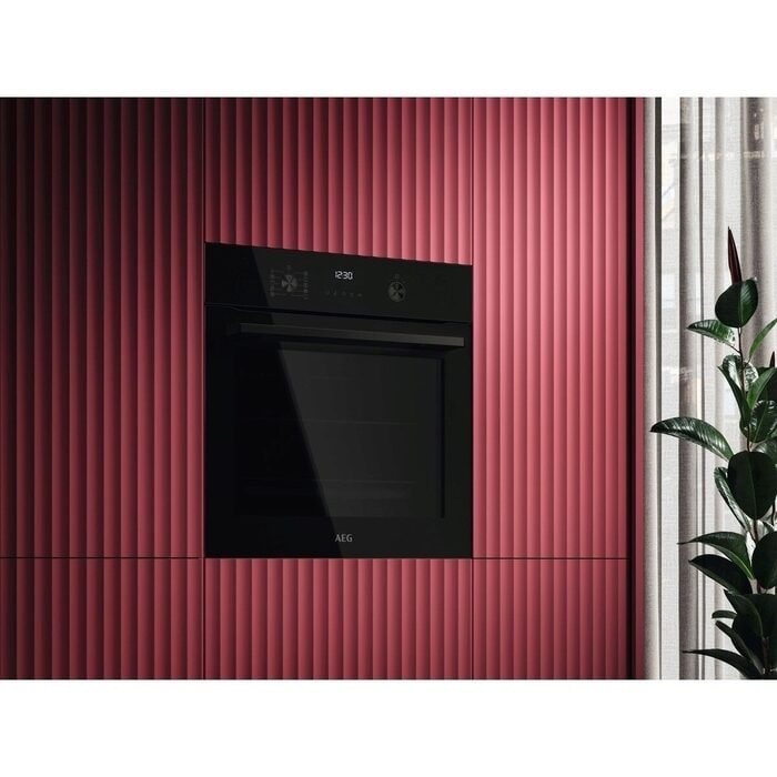 AEG 6000 Series OS6AB50AK Sense Cook Electric Built In Single Oven with Retractable Dials Black