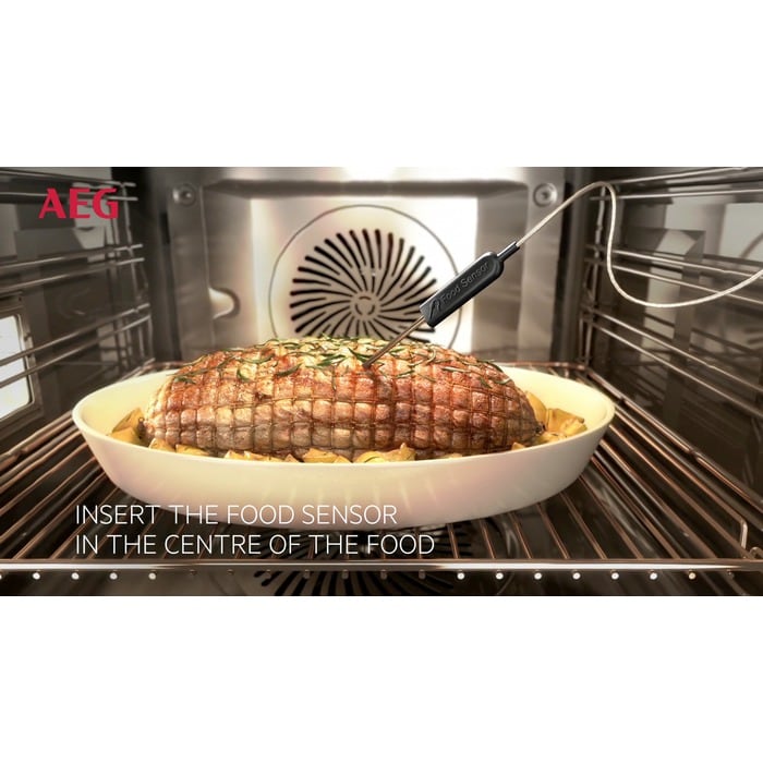 AEG 7000 Series BSE778380T Steam Crisp Electric Single Built In Oven with Touch Controls Black