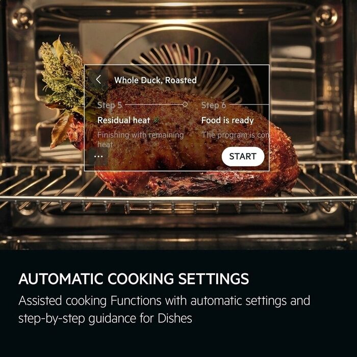 AEG 8000 Series MealAssist TK8NK721B Compact Built in Microwave Combination Oven Black