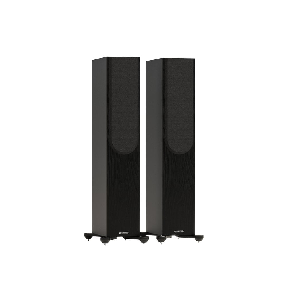 Arcam A15+ Integrated Amplifier with Monitor Audio Bronze 300 7G Floorstanding Speakers Pair - Black