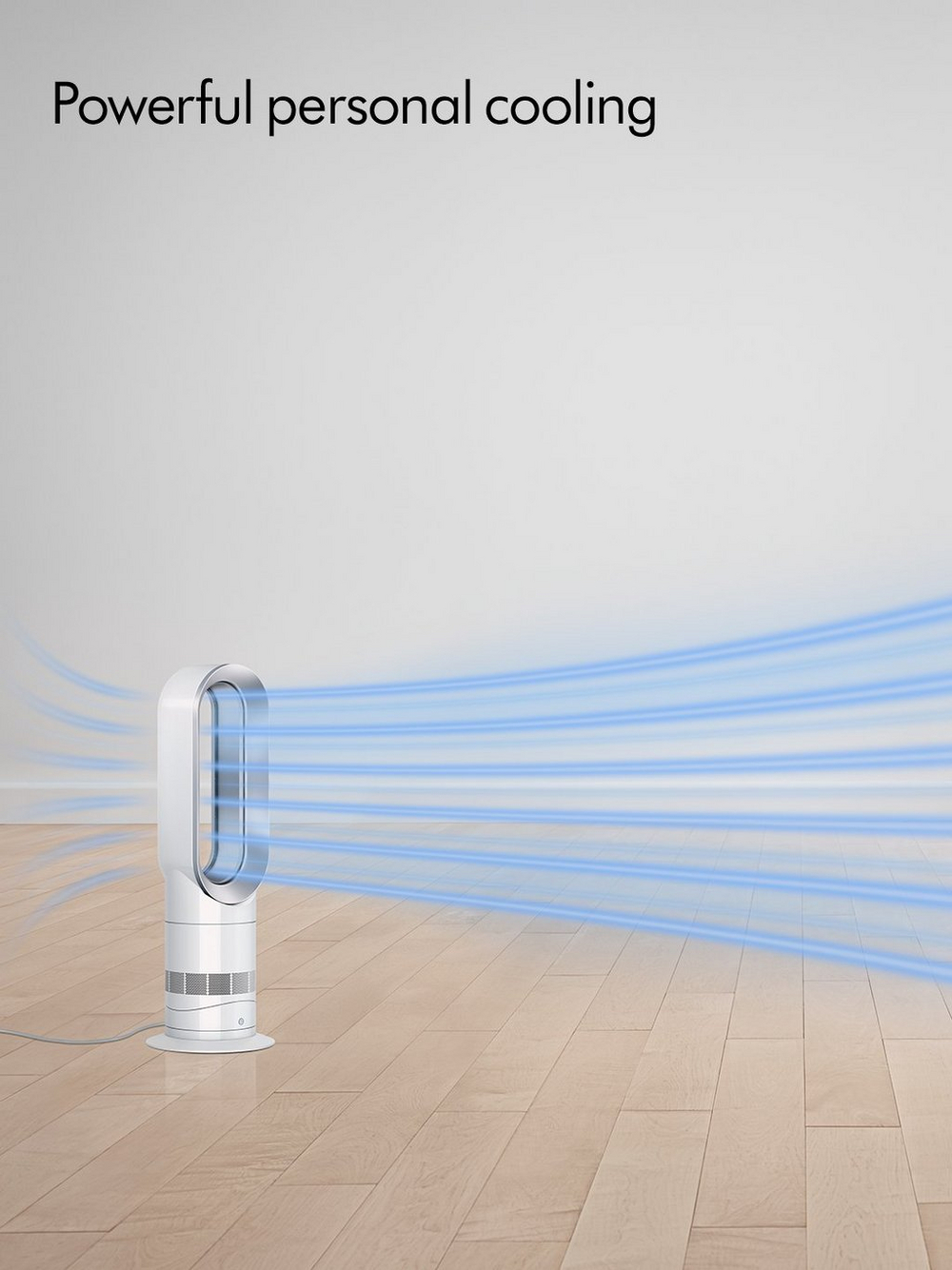 Dyson AM09 Hot + Cool™ Jet Focus Fan Heater White Nickel