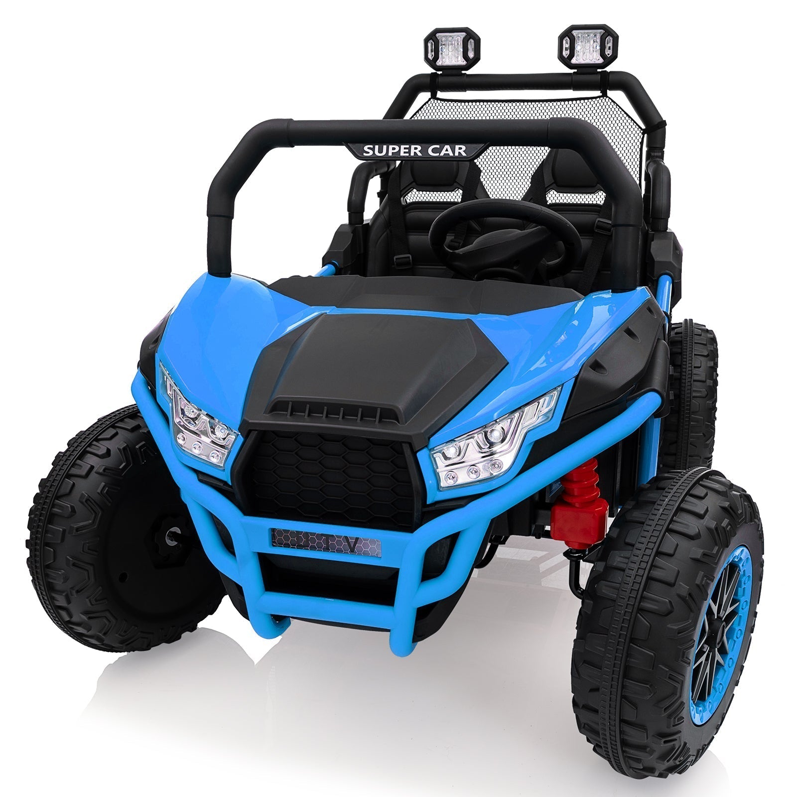 Garvee Ride - P Series: 2 Seater 24V Ride On Car,Electric Vehicle Utv Car for Kids,400W Motors Electric Truck With Remote,4.5MPH Max Speed,Four-Wheel Suspension,Music,Best Gift for Kids,Blue