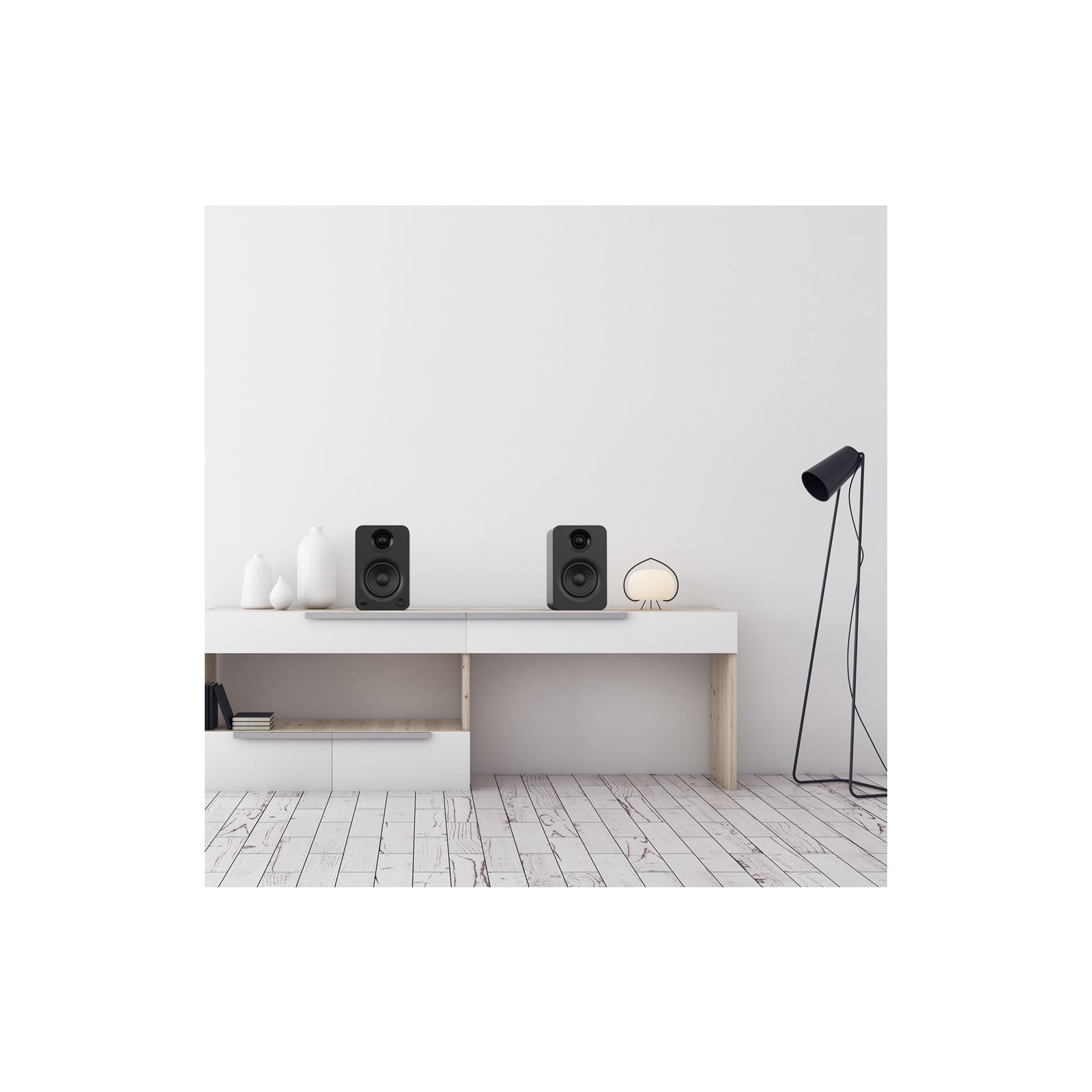 Kanto YU 140W Powered Bookshelf Speakers with Bluetooth Matte Black