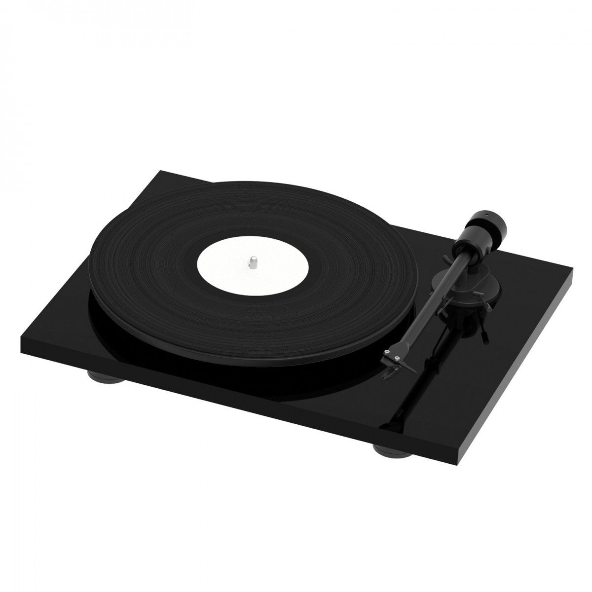 Pro-Ject T1 EVO Standard Turntable and Ruark MR1 MK3 Active Bluetooth Speakers with Built-in MM Phono Preamp Black
