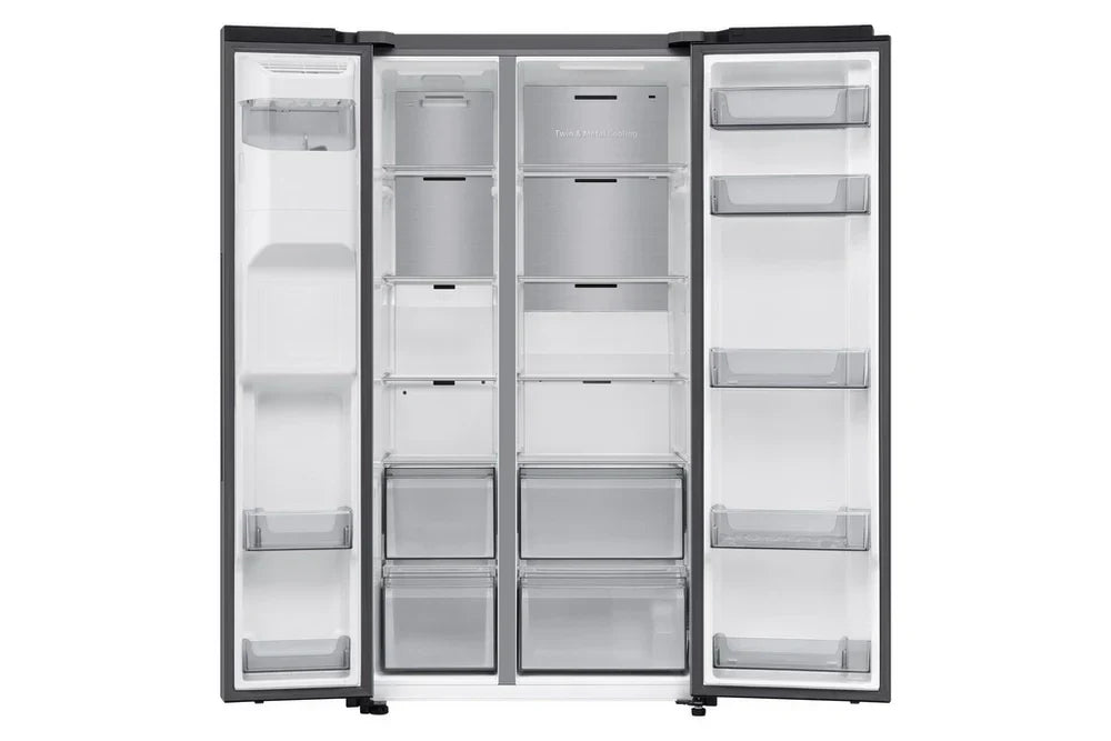 Samsung RS70F66KCTEU Series 7 Bespoke AI 91cm Side by Side American Style Fridge Freezer in Silver