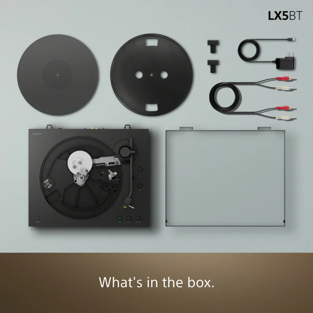 Sony PSLX5BT Fully Automatic Bluetooth Turntable With Kanto YU6 Powerd Bluetooth Speakers Pair Hi-Fi Package