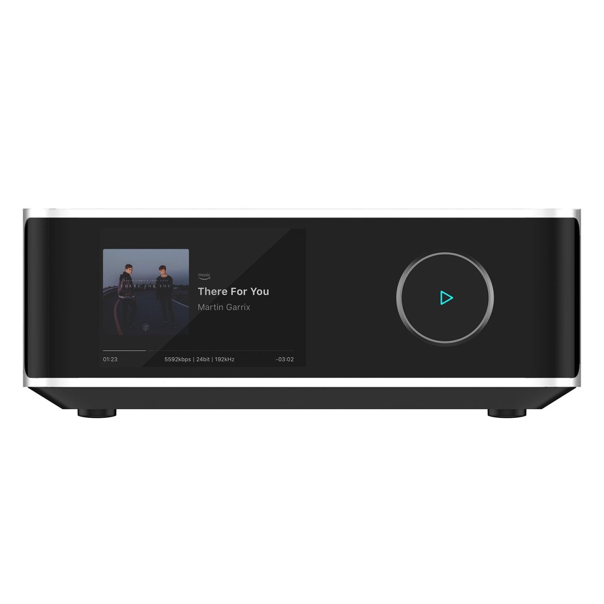 WiiM Amp Ultra Streaming Amplifier Silver with Monitor Audio Bronze 50 7G Bookshelf Speakers White Pair