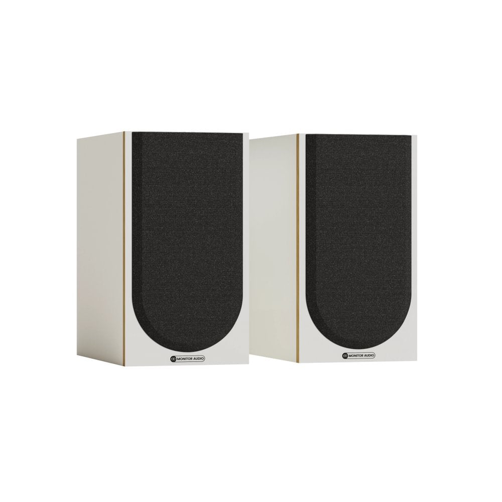 WiiM Amp Ultra Streaming Amplifier Silver with Monitor Audio Bronze 50 7G Bookshelf Speakers White Pair