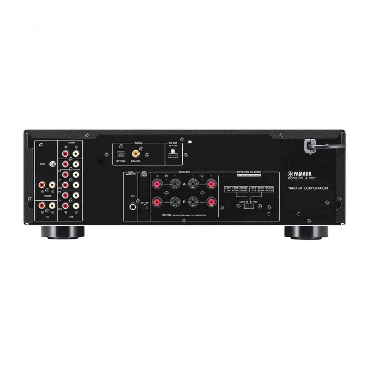 Yamaha AS501 Integrated Amplifier with Monitor Audio Bronze 50 7G Bookshelf Speakers Pair Black HiFi Package