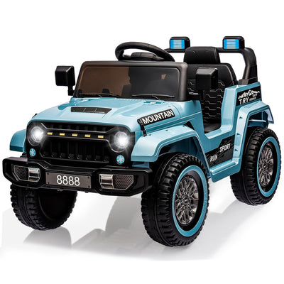 Garvee Ride - P Series: 12V Kids Ride-On Truck For Age 3+, Remote Control, LED, Music, 3 Speeds - Blue