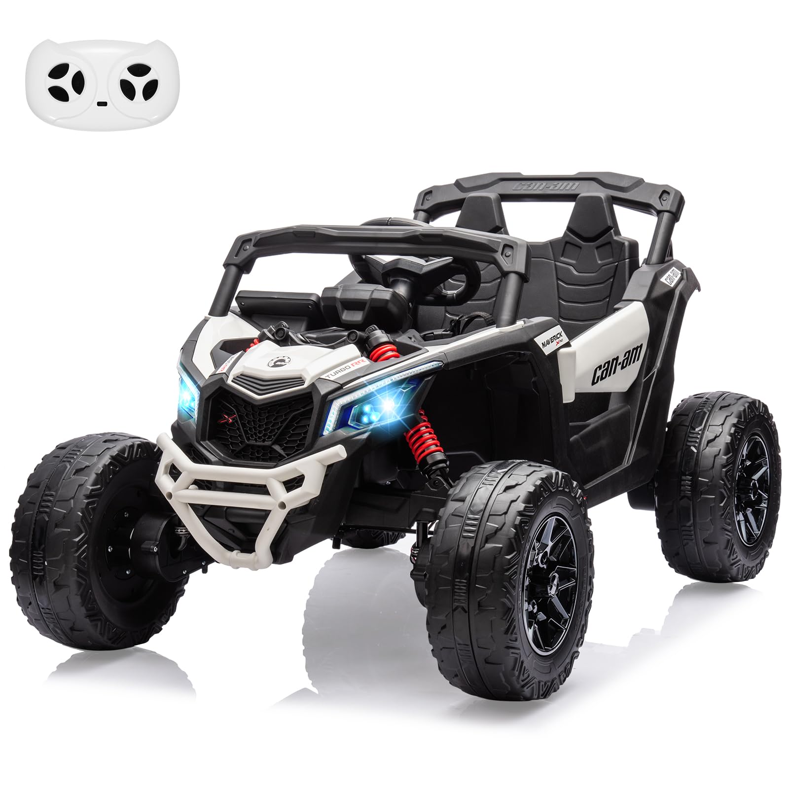 Garvee Ride - P Series: 12V Can-Am Ride-On UTV: Remote Control, Large Seat, Music, LED Lights, Spring Suspension, for Boys & Girls - Pink