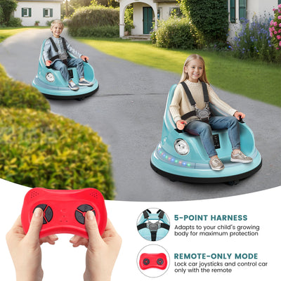 Garvee Ride - P Series: 12V Ride on Toddler Bumping Car W/Remote Control, LED Lights & 360 Degree Spin, ASTM Certified - Blue