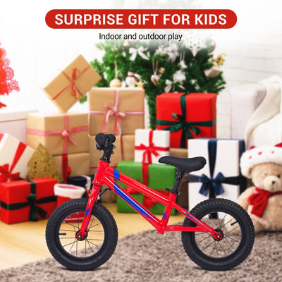 Garvee Balance Bike Lightweight Toddler Bike for 2-6 Year Old Boys and Girls - No Pedal, Adjustable Handlebar and Seat, Aluminium, EVA Tires - Red