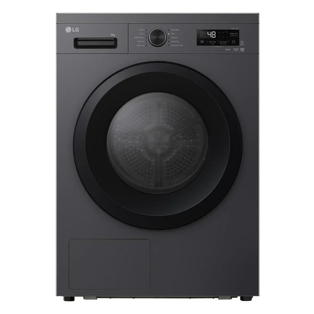 LG RHX1009NMK Sensor Dry 9kg WiFi Enabled Freestanding Heat Pump Tumble Dryer Grey