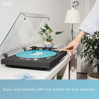 Sony PS-LX3BT Wireless Bluetooth Turntable with WH-CH720N Wireless Noise Cancelling Headphones - Black