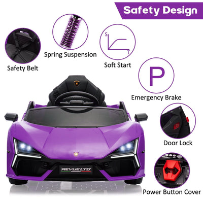 Garvee Ride - P Series: 12V Ride On Car for Kids, Licensed Revuelto Electric Vehicle, Battery Powered Sports Car Toy for Boys & Girls, with Bluetooth, Usb