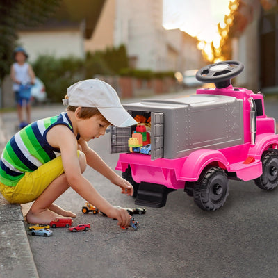 Garvee Ride - P Series: 6V Ride On Truck Toy for Kids Ages 3+ | Electric Dump Truck with Rechargeable Battery, Music & Storage | Indoor/Outdoor 4-Wheeler with Treaded Tires | Ergonomic Seat & Rubber Handle (4.5Ah)