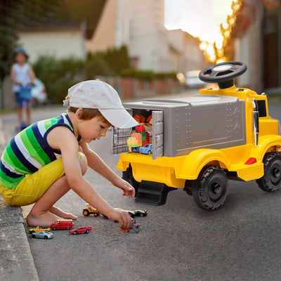 Garvee Ride - P Series: 6V Ride On Truck Toy for Kids Ages 3+ | Electric Dump Truck with Rechargeable Battery, Music & Storage | Indoor/Outdoor 4-Wheeler with Treaded Tires | Ergonomic Seat & Rubber Handle (4.5Ah)