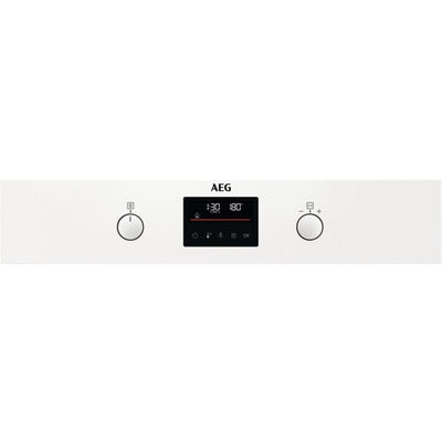AEG 6000 Series BEB335061W Surround Cook Electric Single Built in Oven with Retractable Dials in White