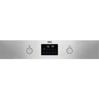 AEG 6000 Series BPS355061M Steam Bake Electric Single Built in Oven with Retractable Dials in Stainless Steel