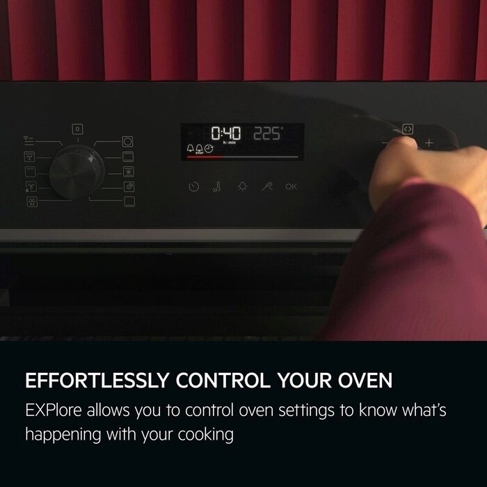 AEG 6000 Series CombiQuick TK6NK501B Compact Built in Microwave Combination Oven Black