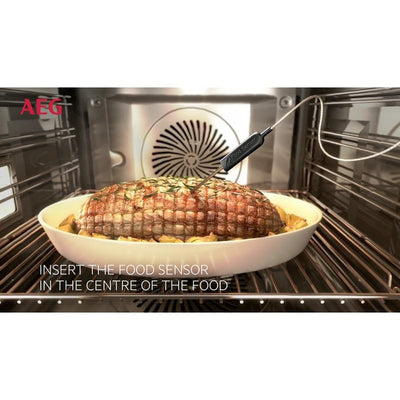 AEG 7000 Series BSE778380T Steam Crisp Electric Single Built In Oven with Touch Controls Black