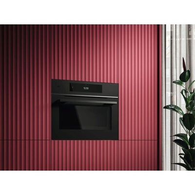 AEG 9000 Series TK9NK821T Compact Built in Microwave Combination Oven Black
