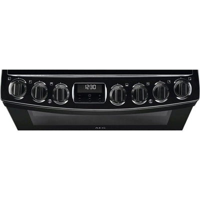 AEG CIB6743ACB 6000 Series Steam Bake 60cm Freestanding Electric Cooker with Induction Hob in Black