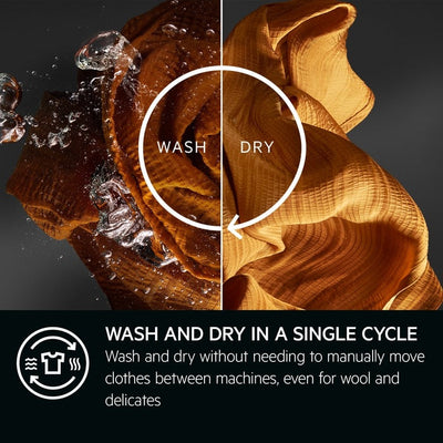 AEG LWR8496O5B 9kg+6kg 1600rpm Freestanding Washer Dryer