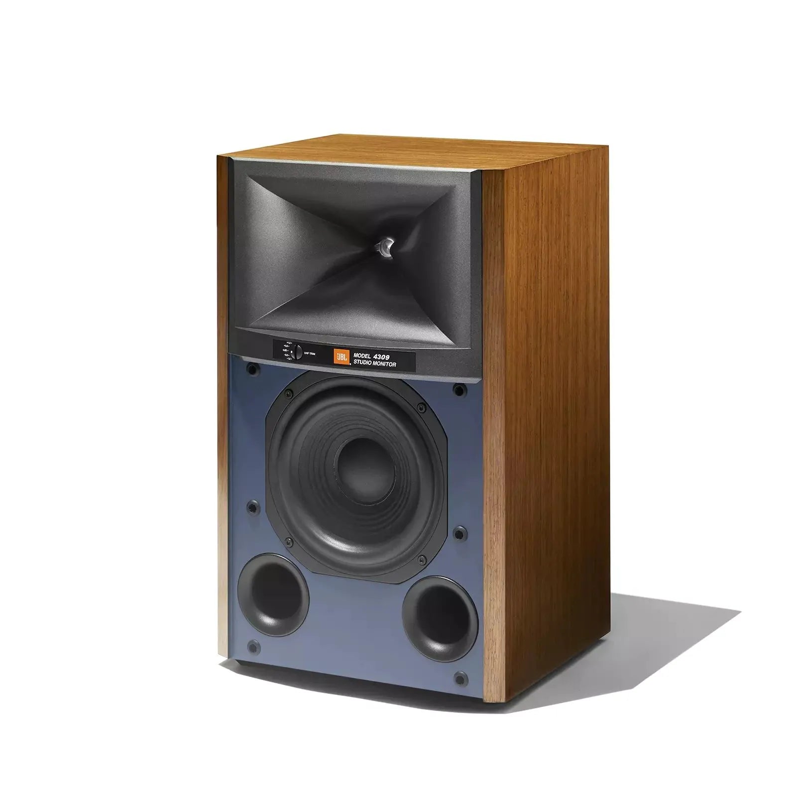 Arcam A15+ Integrated Amplifier Black with JBL 4309 Studio Monitor Bookshelf Speakers Walnut Pair