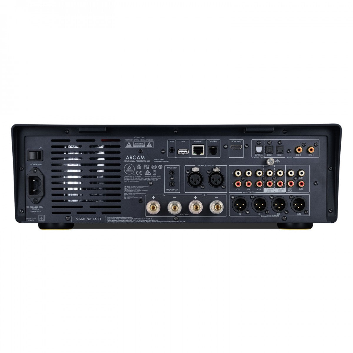 Arcam Radia SA45 Streaming Integrated Amplifier with Bowers and Wilkins 603 S3 Floorstanding Speakers Pair Black HiFi Package