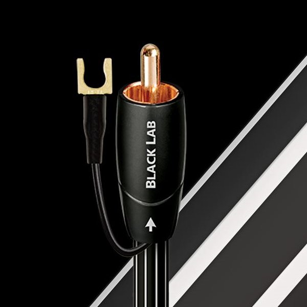 AudioQuest Black Lab 3M Subwoofer Cable with chassis ground connector