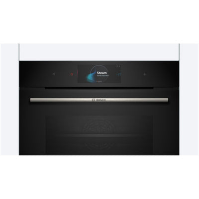 Bosch CSG7584B1 Series 8 47L Built-in compact oven with Steam Function Black - A+ Rated