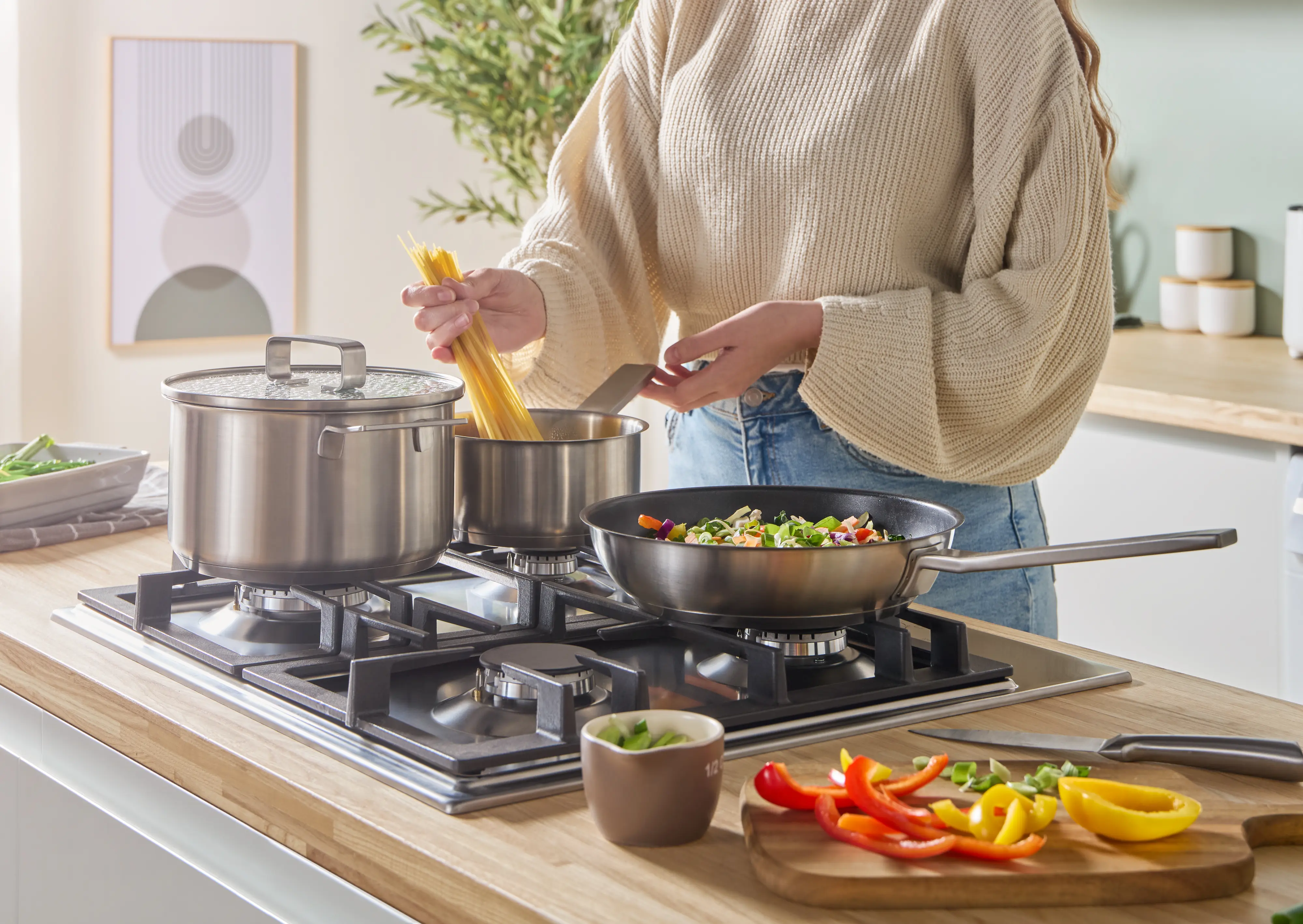 Bosch Series 6 PCP6A5I90 60cm Gas Hob Stainless Steel