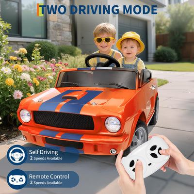 Garvee Ride - P Series: 24V Ride On Licensed Shelby GT350 Electric Car 2-Seater with Remote Control, Safety Belt, LED Lights, Wide Seat for Toddlers Outdoor Play
