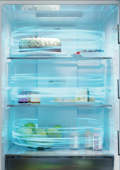Haier HTR3518ENMTK 3D Series 3 60/40 Freestanding Frost Free Fridge Freezer Black