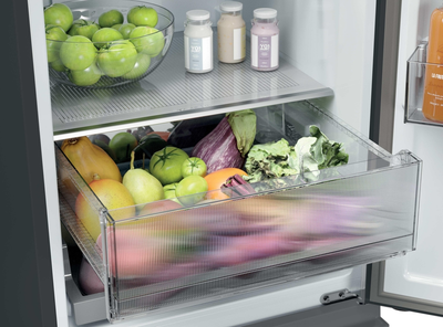 Haier HTR3518ENMTK 3D Series 3 60/40 Freestanding Frost Free Fridge Freezer Black