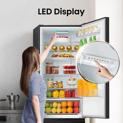 Hisense RB435N4BFE 60/40 Frost Free Fridge Freezer Black - E Rated