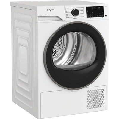Hotpoint CHD94MWBSUK Freestanding 9kg Heat Pump Tumble Dryer with Fabric Care White