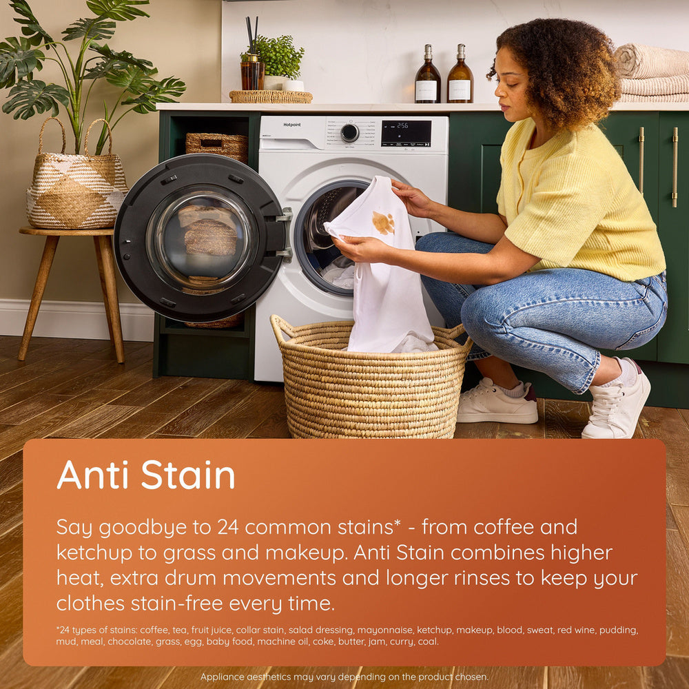 Hotpoint H101GANTISTAIN 10kg 1400 Spin Freestanding Washing Machine with PetHairCare Graphite