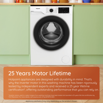 Hotpoint HB 93 CARE UK Fabric Care 1400rpm Washing Machine White with PetHairCare HB93CAREUK