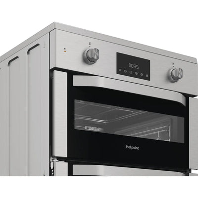 Hotpoint HDE6IDC2X 60cm Electric Double Cooker with Induction Hob Stainless Steel