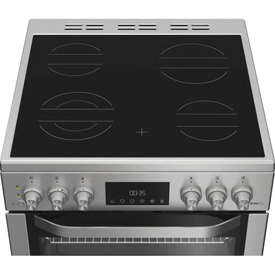 Hotpoint HDE6VDCASX 60cm Electric Double Cooker With Ceramic Hob and Air Fry Stainless Steel
