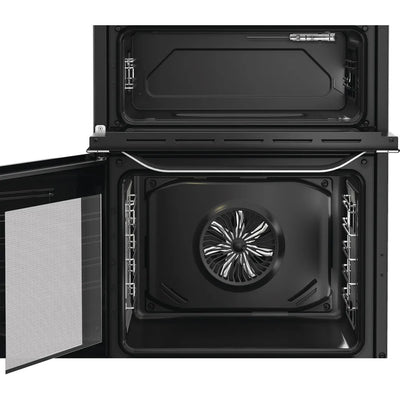 Hotpoint HDE6VDCASX 60cm Electric Double Cooker With Ceramic Hob and Air Fry Stainless Steel