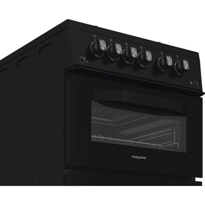 Hotpoint HDG5GCB 50cm Gas Double Cooker Black