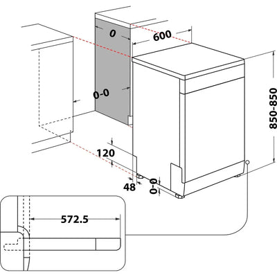 Hotpoint HFC3C26WCXUKN Full Size Dishwasher 14 Place Settings