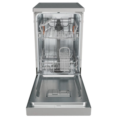 Hotpoint HP2FE10CS90SUK Freestanding Slimline Dishwasher 10 Place Setting Silver