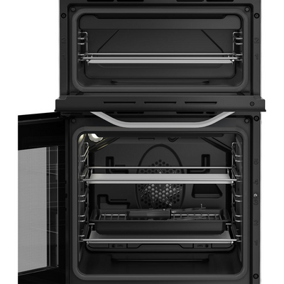 Hotpoint HTE5VCW Freestanding Electric Twin Cooker With Ceramic Hob White